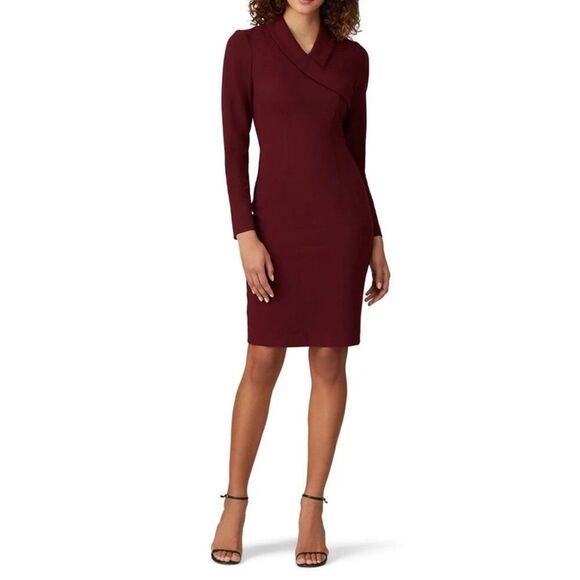 Black Halo Lydia Collared Sheath Knee Length Dress 18 - Picture 1 of 9